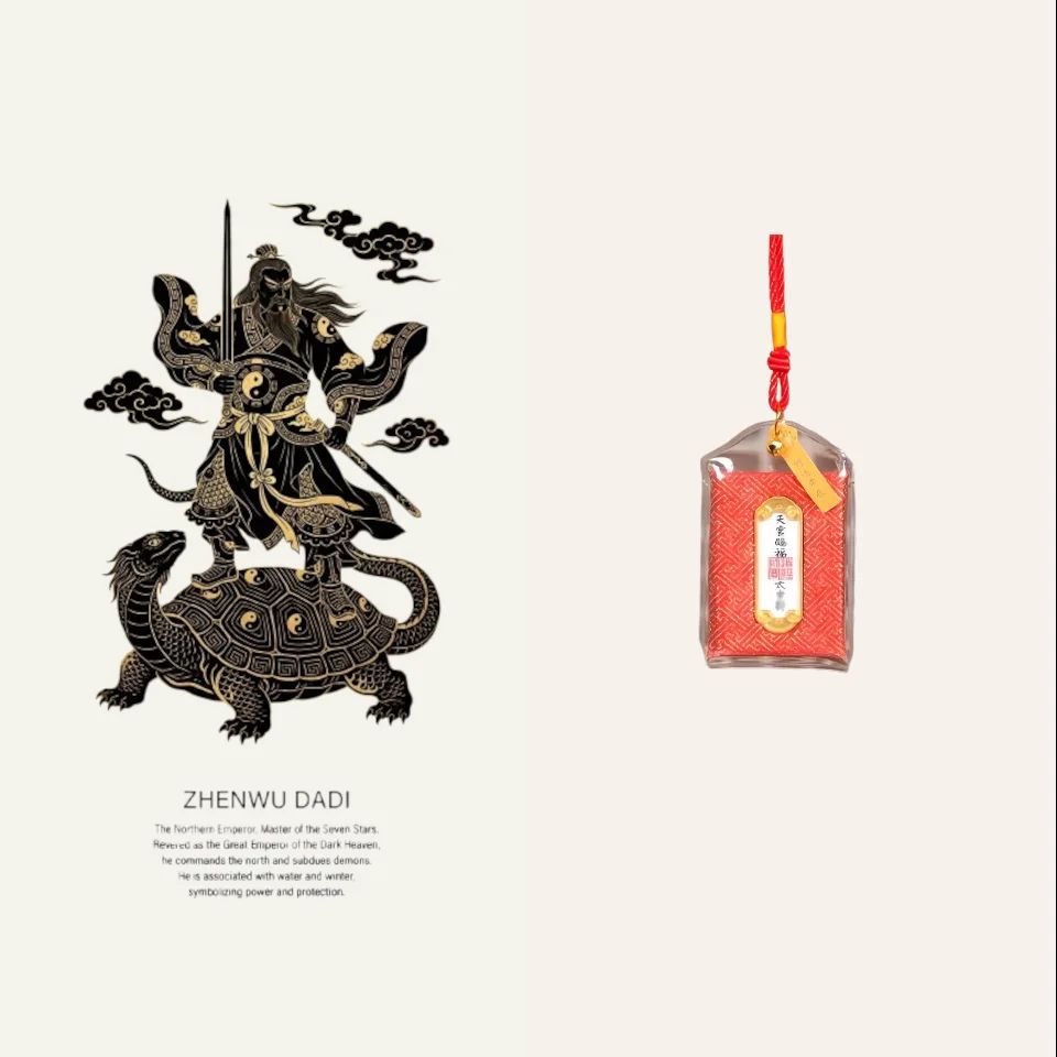 Wudang - Three Auspicious Companions Blessing Pouch