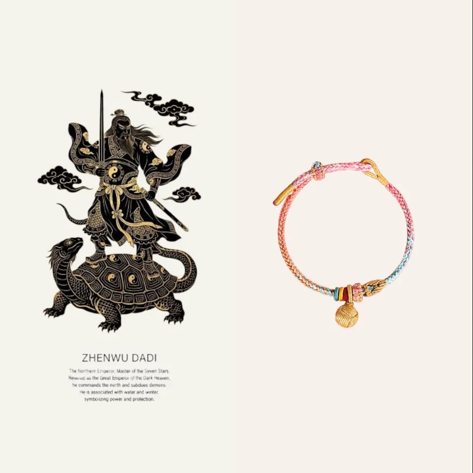 Wudang - Fleeing Peach Blossom Luck Handwoven Cord Bracelet