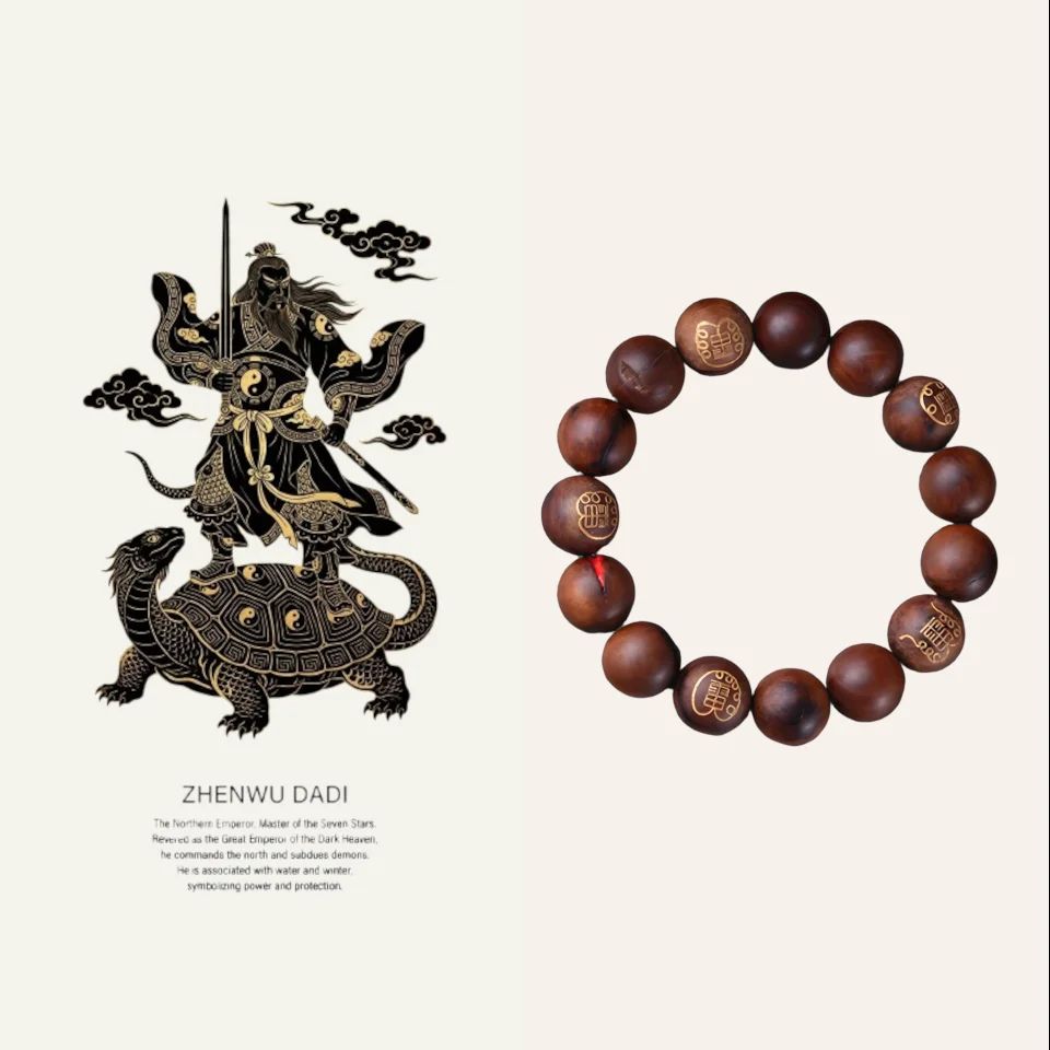 Wudang - Lightning-Struck Jujube Wood Bracelet For Spiritual Protection (Natural)