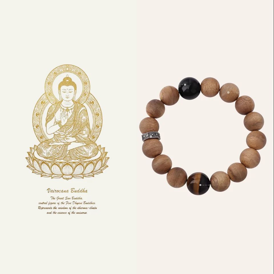The Potala - Tiger's Eye and Agarwood Bead Bracelet